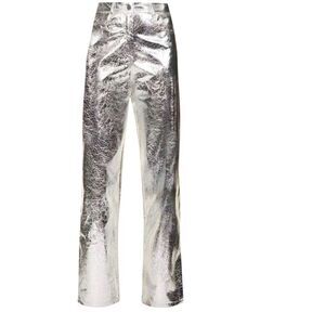 AmyLynn Womens/Ladies Metallic Pants / Silver